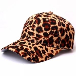 Women's Leopard Print Hat. Adjustable.